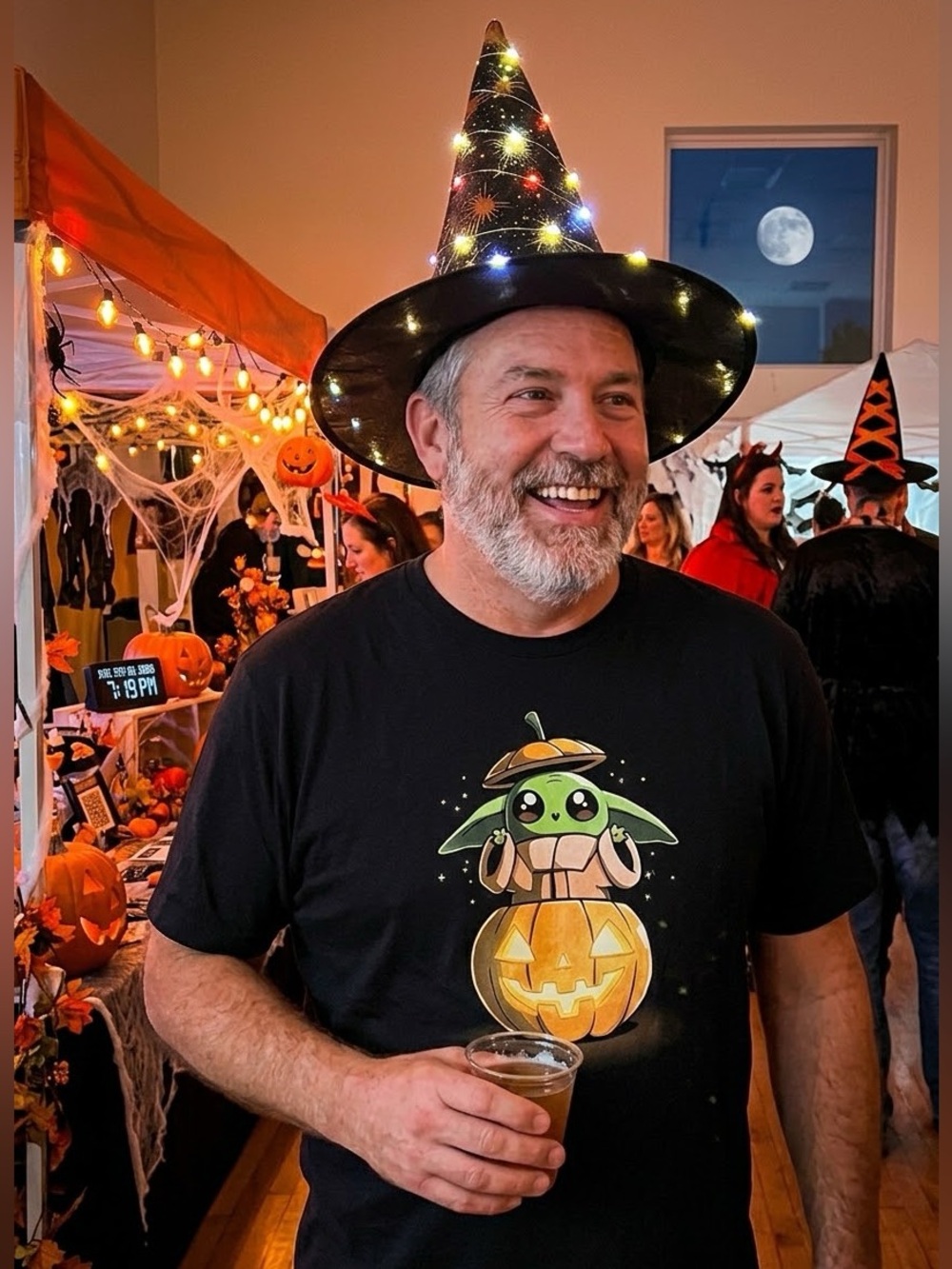 Star Wars TeeTurtle Grogu Baby Yoda Pumpkin Halloween Graphic T-Shirt Men's XL